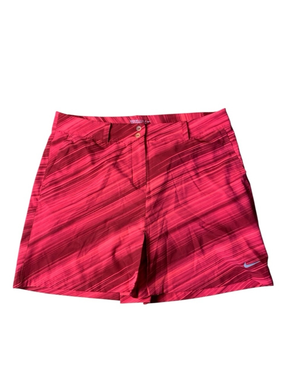 Nike Golf Tour Performance Dri-FIT Striped Skort - Pink/Red/Orange - Size 10